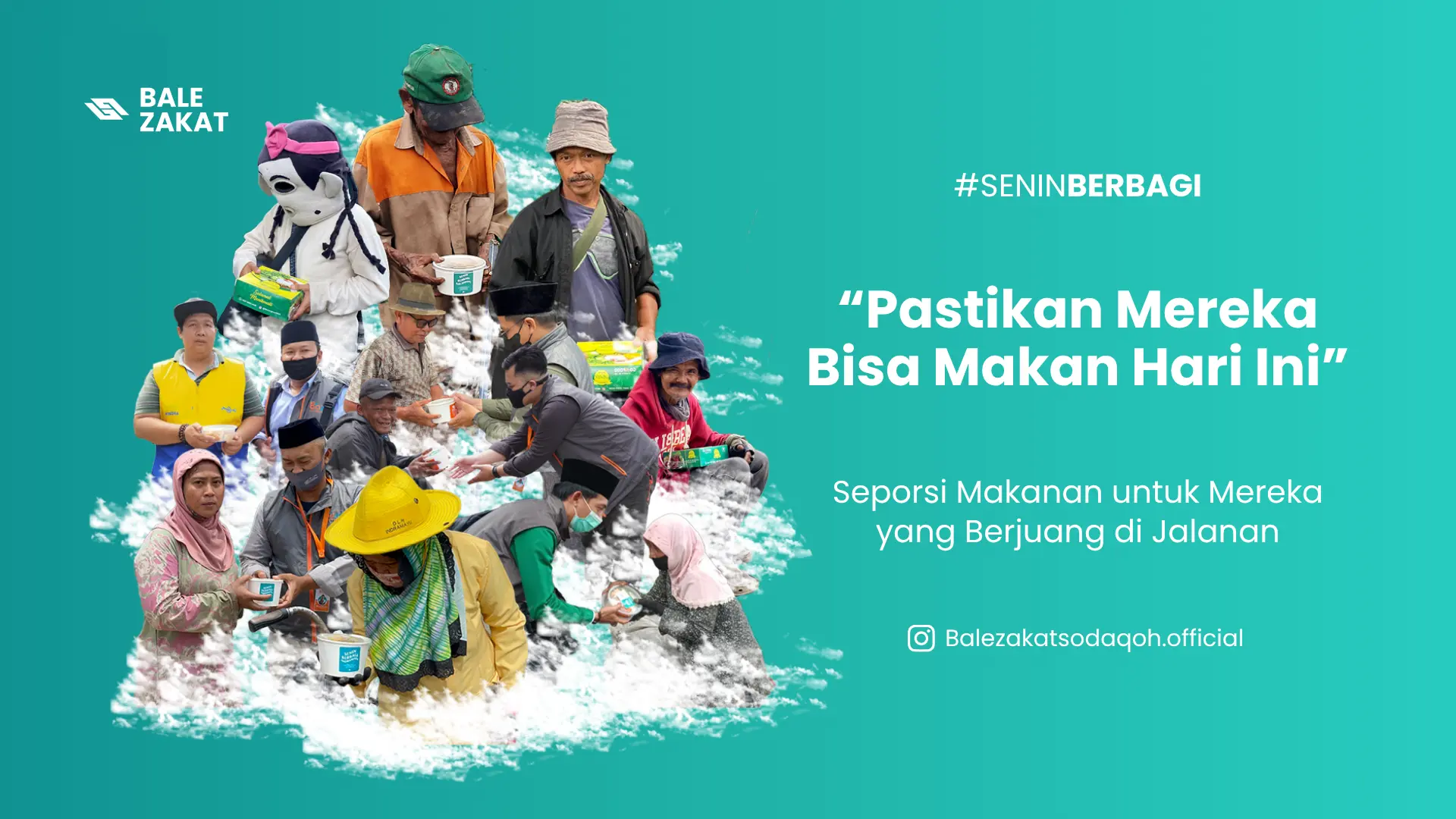 Senin berbagi. Pastikan mereka makan hari ini.